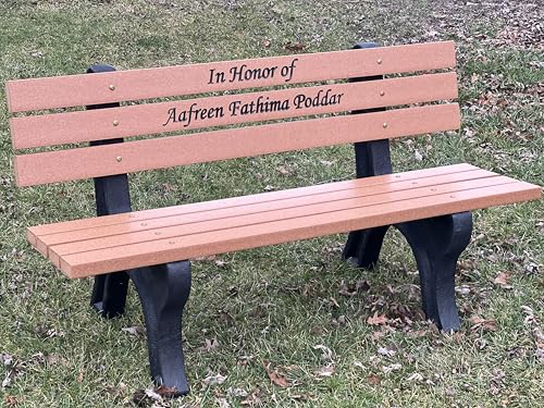 Generic Memorial Park Bench Recycled Plastic Walnut
