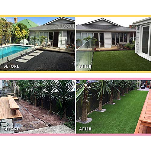 Conscience Trading Artificial Grass 0.8" 4-Tone Color 8 Ft