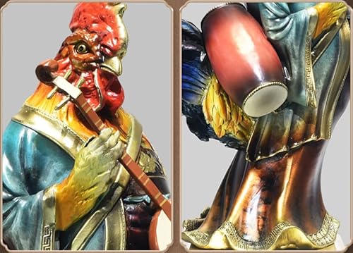 Generic Samael China Zodiac Chicken Mascot Statue Multicolour