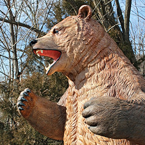 Design Toscano Growling Grizzly Bear Statue Full Color