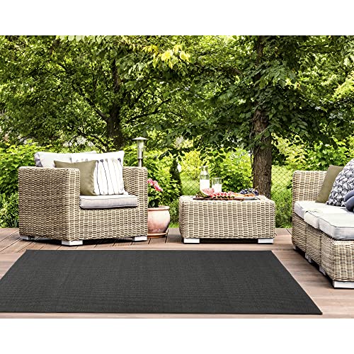 Liora Manne AVALON Indoor/Outdoor Area Rug Durable Power Loomed Polypropylene 8'3" x 11'6" Texture Charcoal