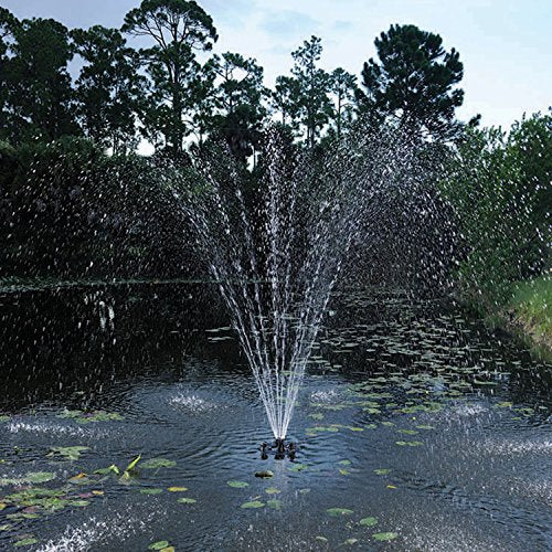 POND BOSS PRO Floating Fountain with Lights 1/2 HP 5000 GPH Pump Black