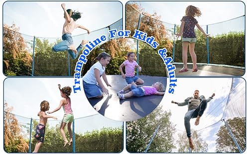 Steelway 12ft Trampoline Combo with Swing, Slide, Safety Net & Basketball Hoop Green