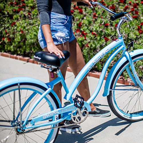 Firmstrong Bella Classic Women's Beach Cruiser Bicycle Baby Blue