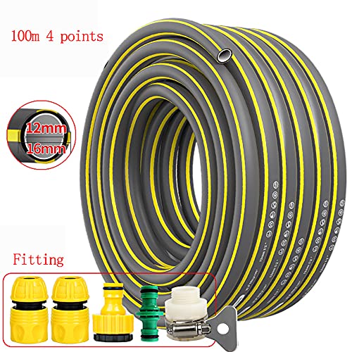 C/H Garden Hose Pipe 12 MM 5 M Flexible Spiral Mesh 100m