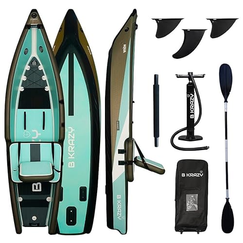 Bkrazy High Pressure Inflatable Kayak Hybrid Kayak/SUP AQUA