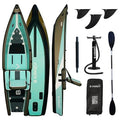 Bkrazy High Pressure Inflatable Kayak Hybrid Kayak/SUP AQUA