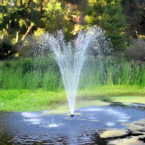 Custom Pro FT 14000 Floating Pond Fountain and Aerator Kit with 14,000 GPH Pump Black
