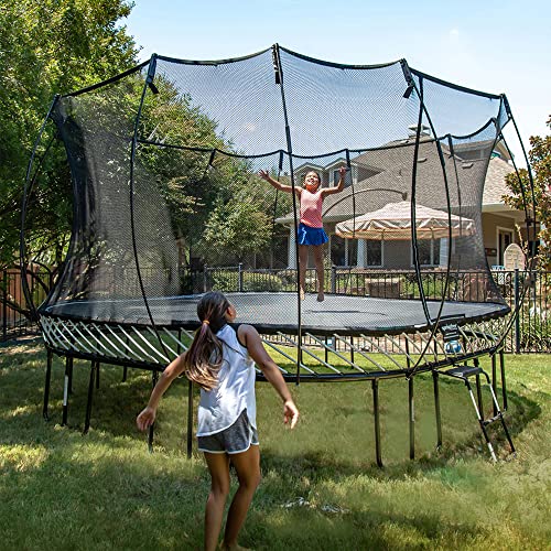 Springfree Large Square Trampoline 13x13 ft Springless Black Blue