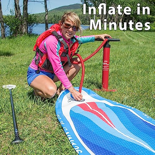 Sea Eagle NeedleNose 14’ Inflatable Lightweight High Pressure Drop Stitch Stand Up Paddle Board SUP Blue/White/Gray
