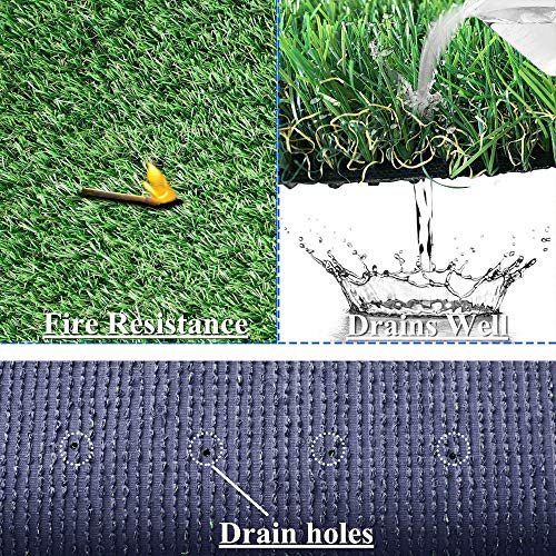 Conscience Trading Artificial Grass Synthetic Lawn 12FTx22FT Green