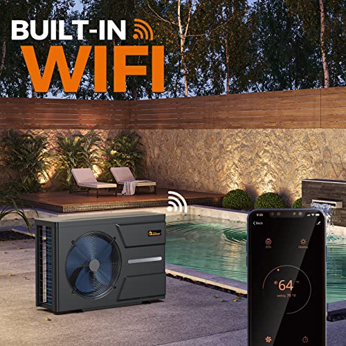 DR. INFRARED HEATER DR-650HP Full DC Inverter Heat Pump for Ground Swimming Pools, Black