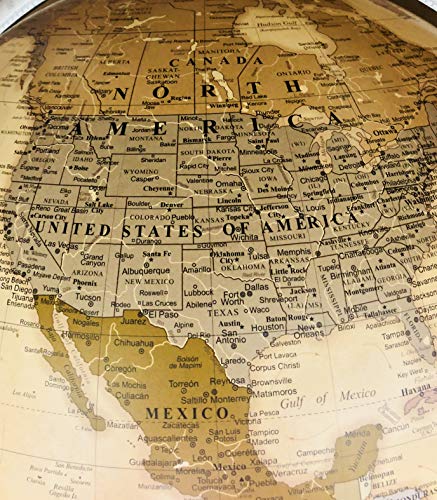 Zoffoli Globes USA Colombo Floor Globe 24 Inch Apricot Ocean