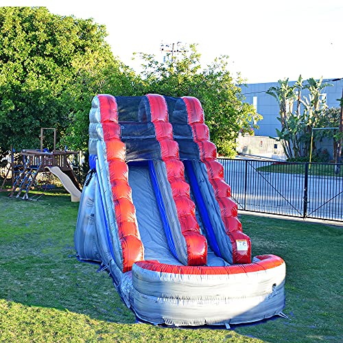 JumpOrange Commercial Inflatable Water Slide with Splash Pool Titanium