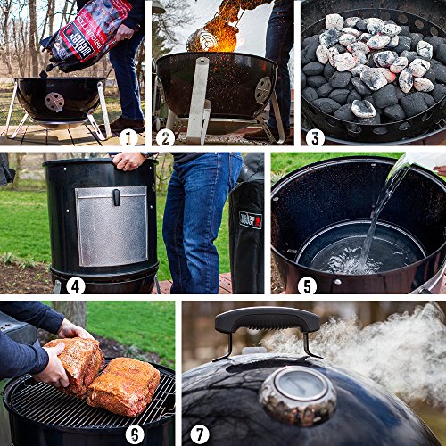 Weber 22-Inch Smokey Mountain Cooker Charcoal Smoker Black