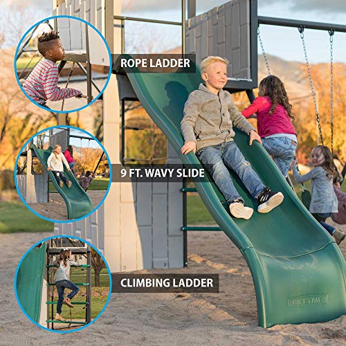 Lifetime Adventure Clubhouse Swing Set Brown/Green