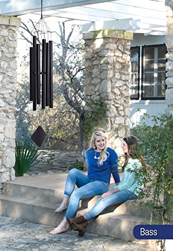 Music of the Spheres Mongolian Bass Large Handcrafted Wind Chime Black