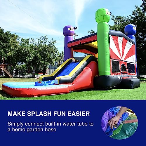 JumpOrange Ninja Warrior Bounce House Water Slide Combo with Blower Ninja