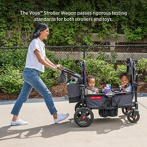 Radio Flyer Voya 2-Seater Stroller Wagon Gray