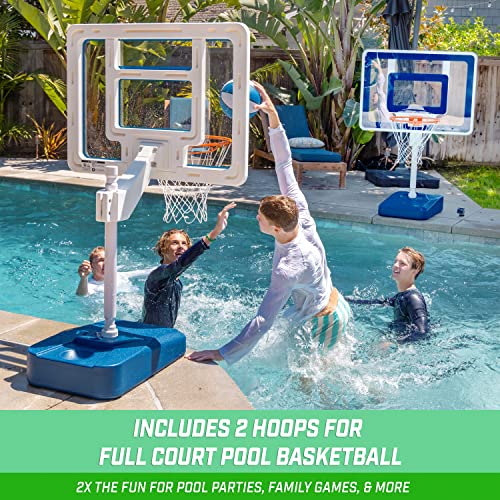 GoSports Splash Hoop ELITE 2-in-1 Pool Basketball & Volleyball Game Set