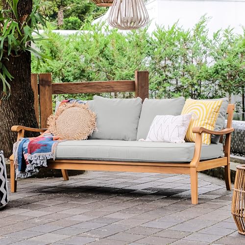 Cambridge Casual Robin Teak Wood 4 Piece Patio Conversation Set Natural Teak