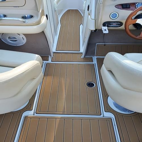 Generic Boat EVA Faux Teak Decking Floor for 2012 Sea Ray 260 SD Cockpit Kit