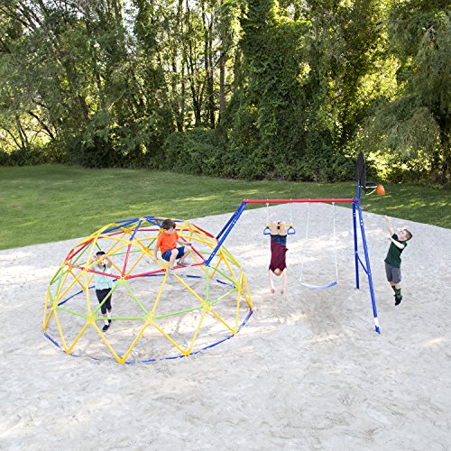 Skywalker Sports ActivPlay Geo Dome Climber with Swing Set Multi-Color