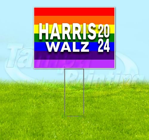 TampaPrinting Harris Walz YS00082 Yard Sign 18" x 24" with Metal Step Stake