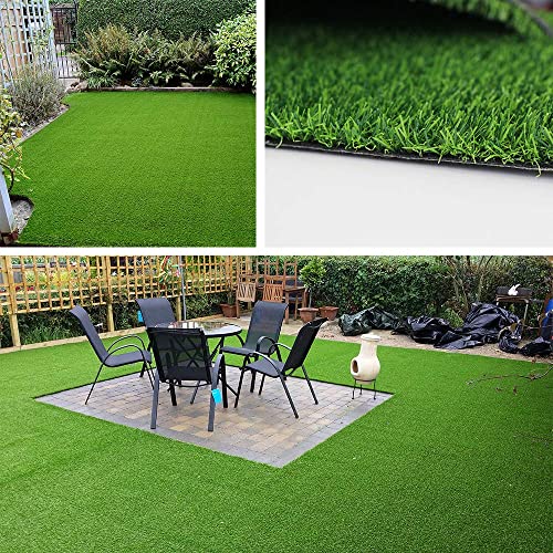 Griclner 18MM Realistic Synthetic Grass Turf Green 11FTx80FT