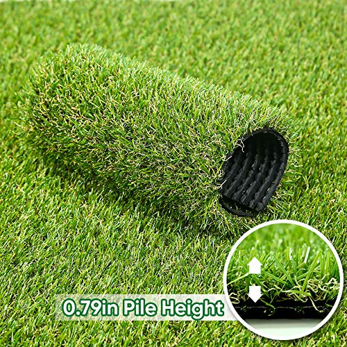 Fas Home Artificial Grass Turf 10FTX26FT 0.8" Pile Height Customized Width-10FT