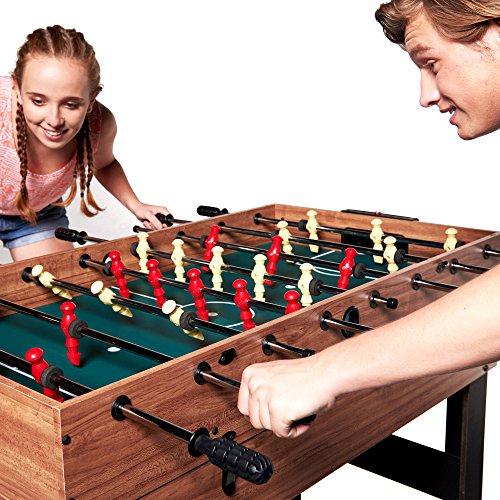 Evelove 3-In-1 Multi Combo Game Table Foosball Soccer Billiards Pool