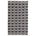 Benzara Handwoven Diamonds Patio Maya Area Rug 8x10 Charcoal Gray
