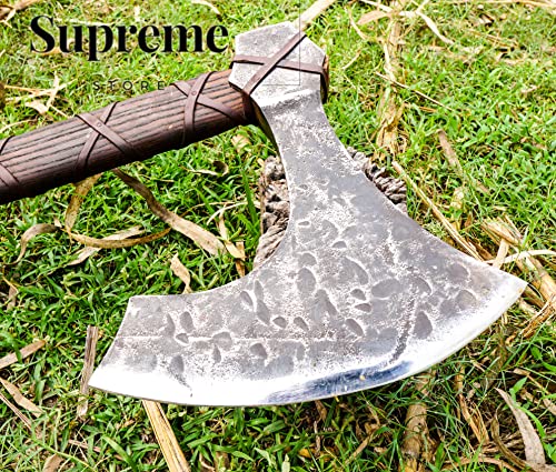 Generic Hand Forged Large Viking Axe Brown