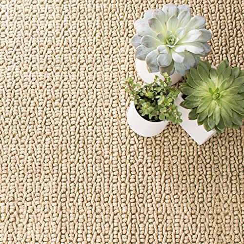 Dash & Albert Veranda Performance Area Rug 5' x 8' Natural Handwoven Washable Durable Eco-Friendly