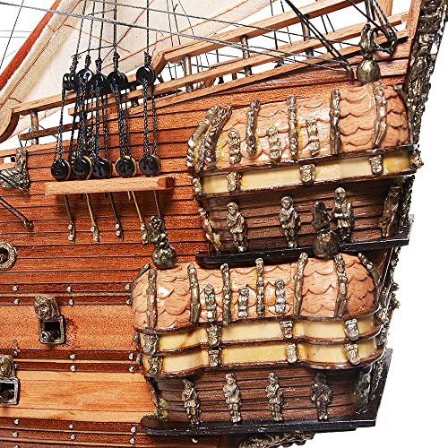 Old Modern Handicrafts Wasa Collectible Ship Model Natural Wood