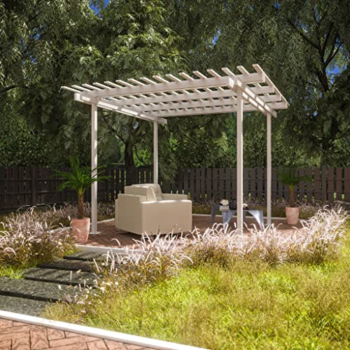 Four Seasons Outdoor Living Solutions Free-Standing Aluminum Pergola 12' x 12' White