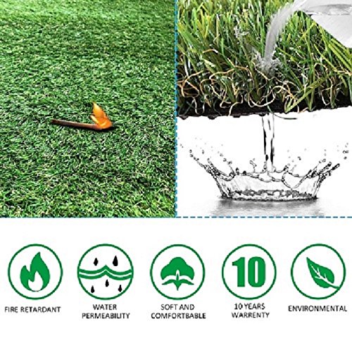 Petgrow Realistic Artificial Grass Rug 1.37" Height 13FT x 40FT