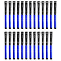Winn Dri-Tac Midsize (+1/16 Inch) Golf Grip Bundle Black/Blue 25 Piece
