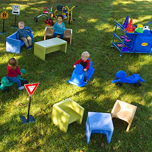 Children's Factory 3-in-1 Adapta-Benches Flexible Seating 3-Pack Almond-Fern-Sky