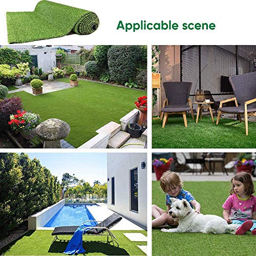 ALTRUISTIC Artificial Grass Turf Pet Grass Rug 12FT x 53FT Green
