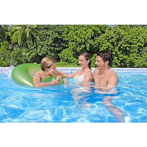 Bestway Power Steel Rectangular Above Ground Swimming Pool Set Gray