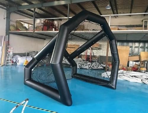 BOZHOUYUPIN Inflatable Golf Practice Swing Simulator Net Cage 10x8x9 Black