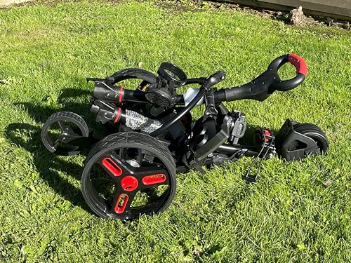 Insanity Golf Electric Golf Trolley with Remote and Seat Black and Yellow