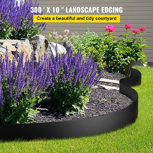 WACTO Flexible Landscape Edging 10" Depth 300 ft Recycled HDPE Black