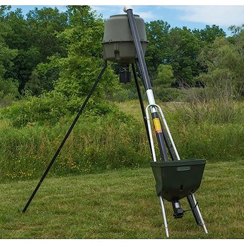 Capsule Game Feeders Badass Auger Tripod Hunting Game Feeder Filler Green