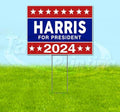 TampaPrinting Harris Walz YS00075 Yard Sign 18" x 24" with Metal Step Stake