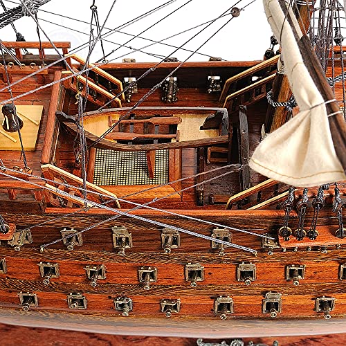 Old Modern Handicrafts Royal Louis Ship Model Natural Wood