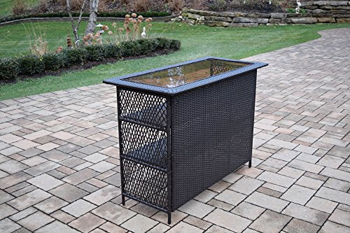 Oakland Living Ice Cooler Carts Elite 7 Piece Bar Set with 2 Bar Stools and 4 Swivel Bar Stools Coffee