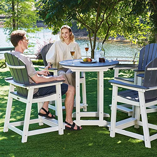 OTSUN Outdoor Tall Adirondack Chairs Set of 4 Light Grey