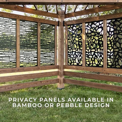 Backyard Discovery Verona 12' x 8' Cedar Wood Cabana Corner Pergola Without Furniture